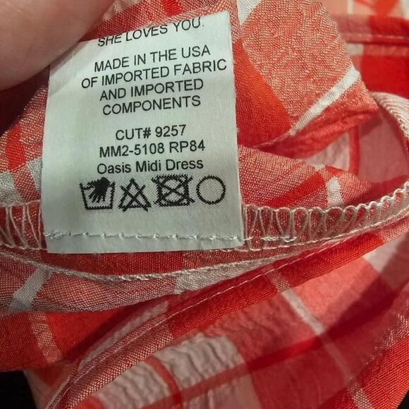 Show Me Your MuMu Oasis Midi Dress In Picnic Plaid Sz XL - Picture 10 of 12